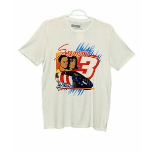 SR3MM White Graphic Cotton T-Shirt Size XL